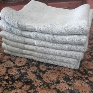 6 Piece Silky Soft Bamboo Washcloths (GREEN)